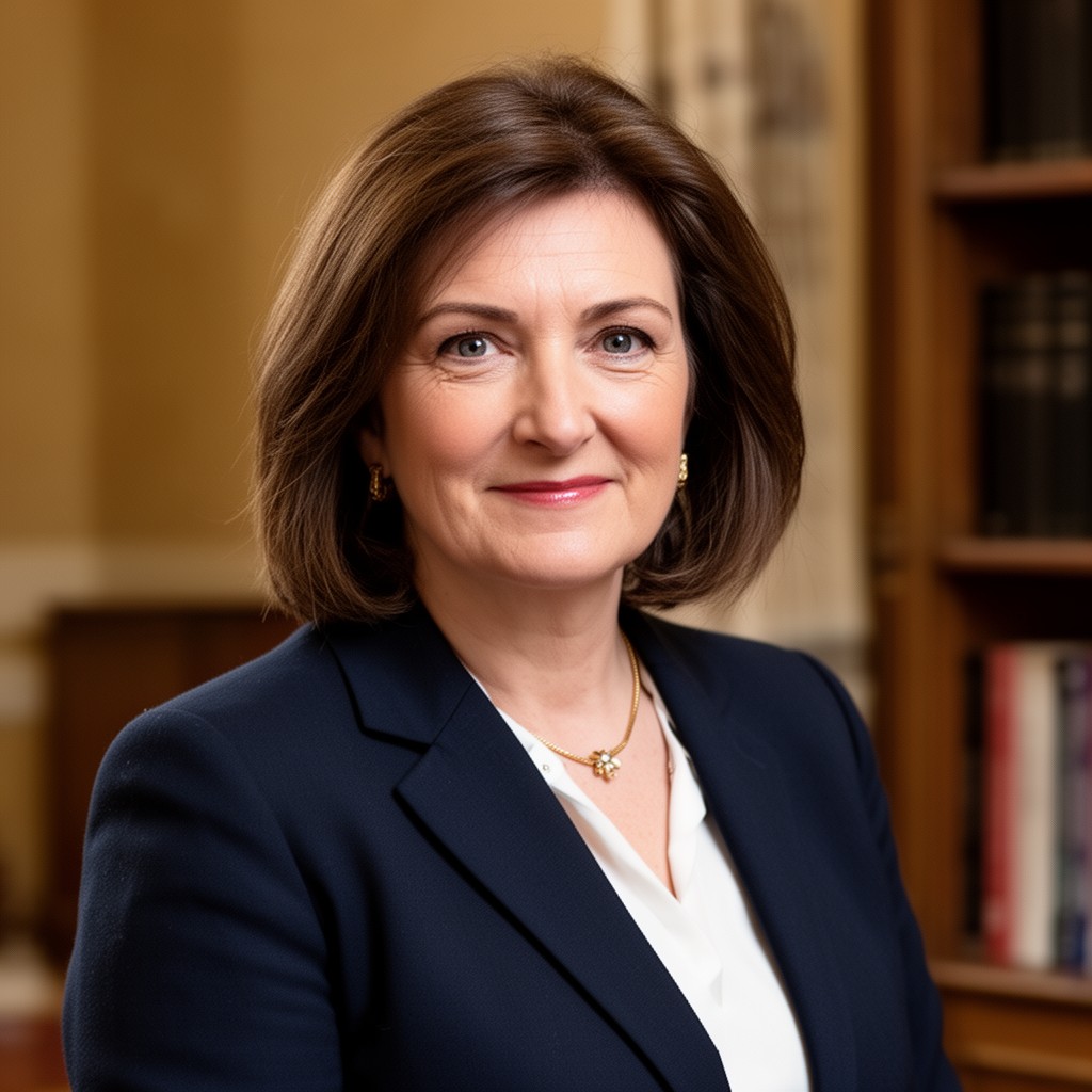 AI-generated illustration of Natalie Evans, Baroness Evans of Bowes Park