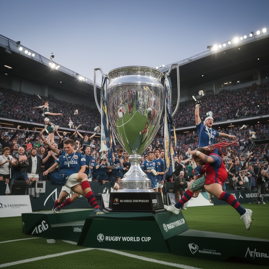 AI-generated illustration of Rugby World Cup