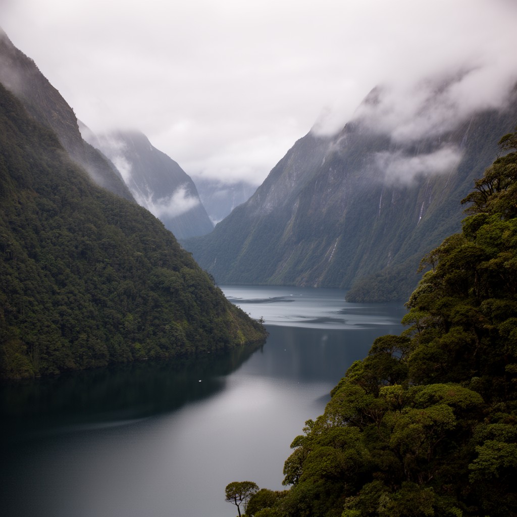 AI-generated illustration of Doubtful Sound / Patea