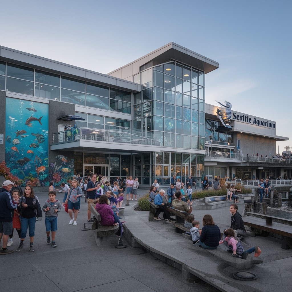 AI-generated illustration of Seattle Aquarium
