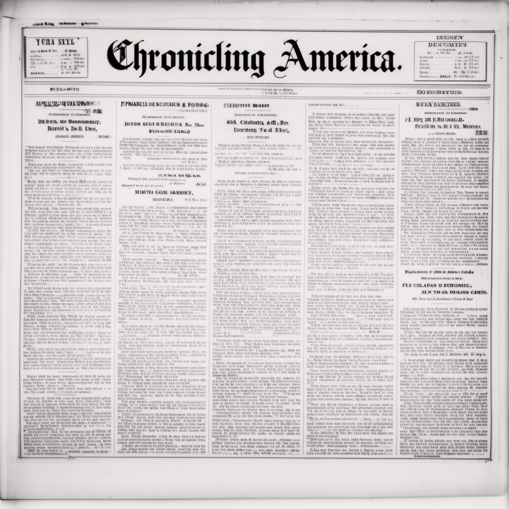 AI-generated illustration of Chronicling America