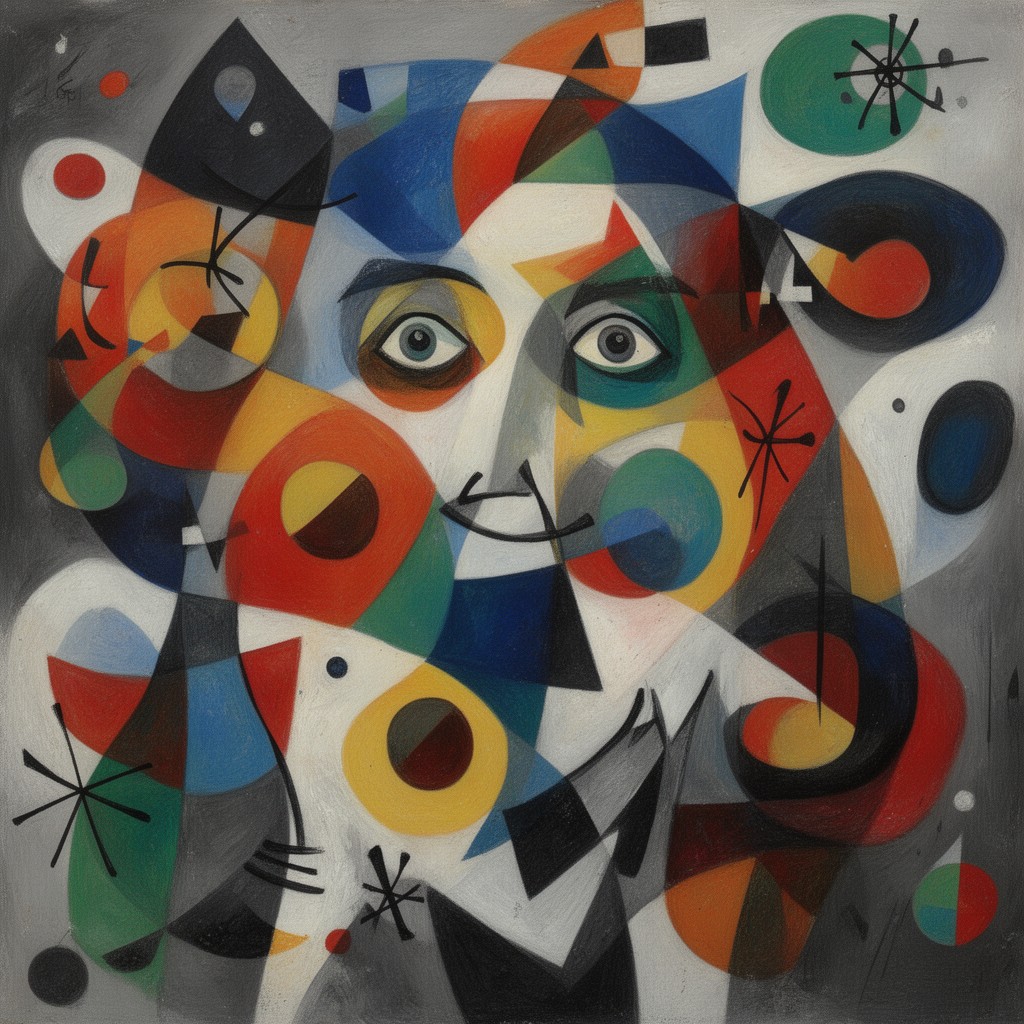 AI-generated illustration of Joan Miró