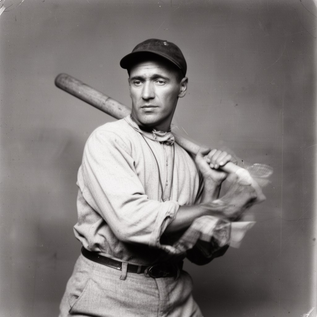 AI-generated illustration of Home Run Baker