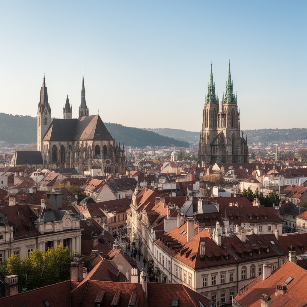 AI-generated illustration of Košice