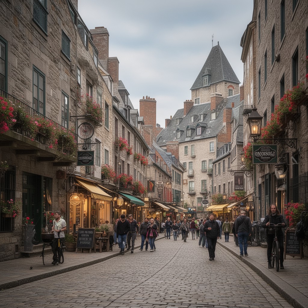 AI-generated illustration of Old Quebec