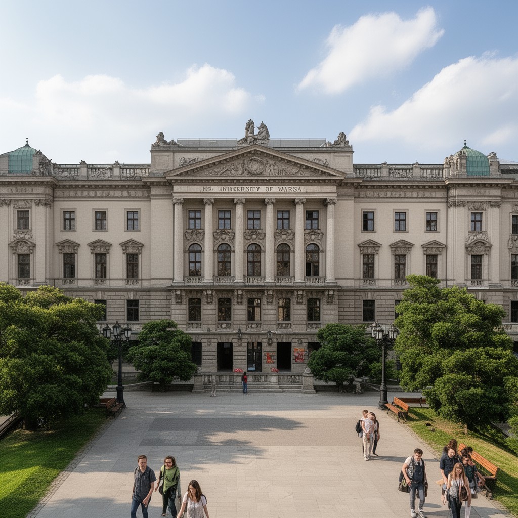 AI-generated illustration of University of Warsaw