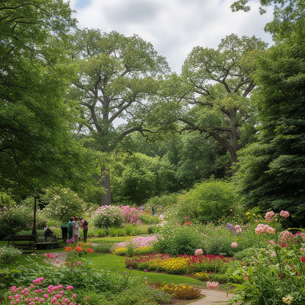 AI-generated illustration of Scott Arboretum