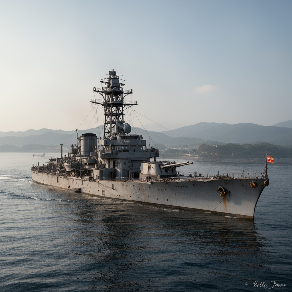 AI-generated illustration of IJN cruiser Naka