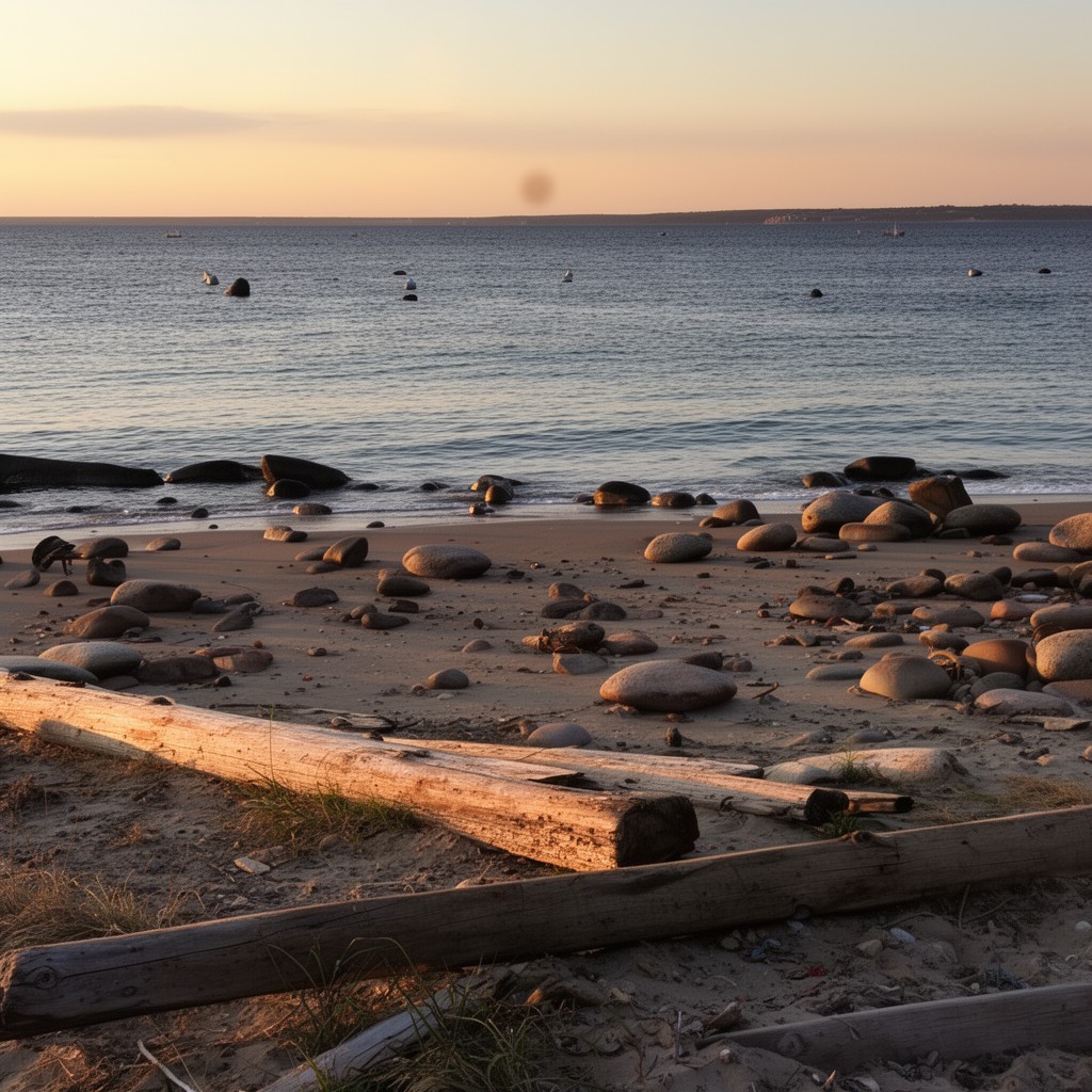 AI-generated illustration of Herring Cove Beach