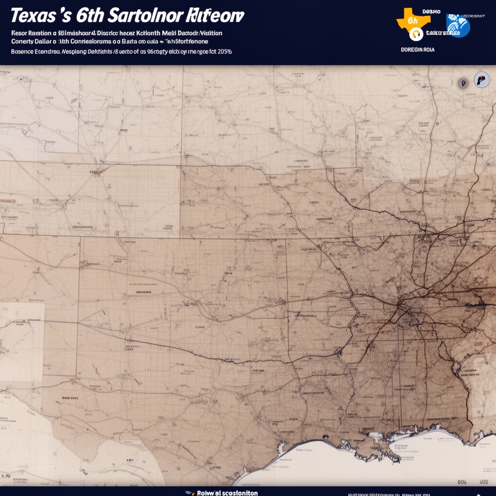 AI-generated illustration of Texas's 6th congressional district