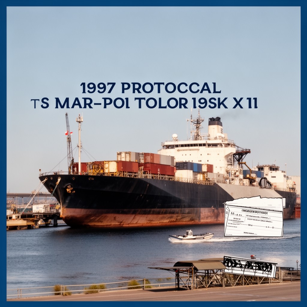 AI-generated illustration of 1997 Protocol to MARPOL
