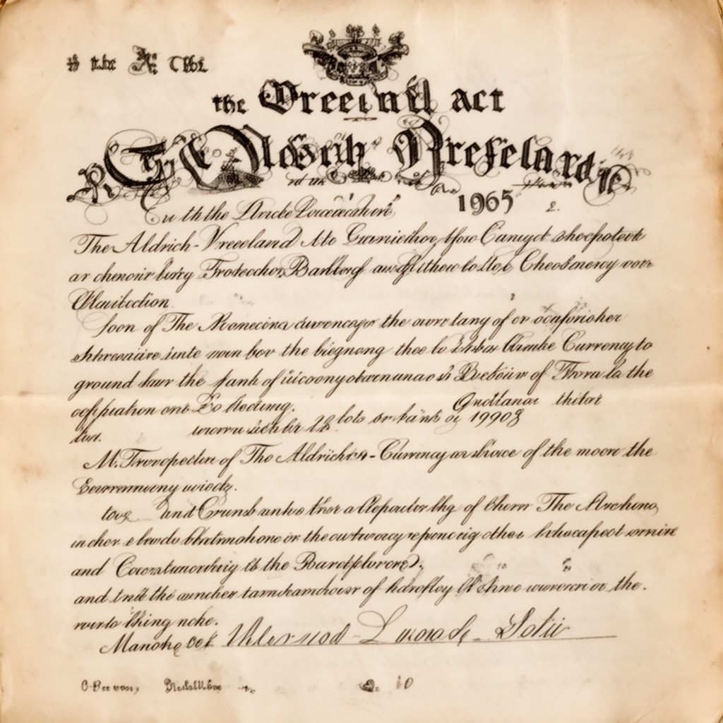 AI-generated illustration of Aldrich–Vreeland Act
