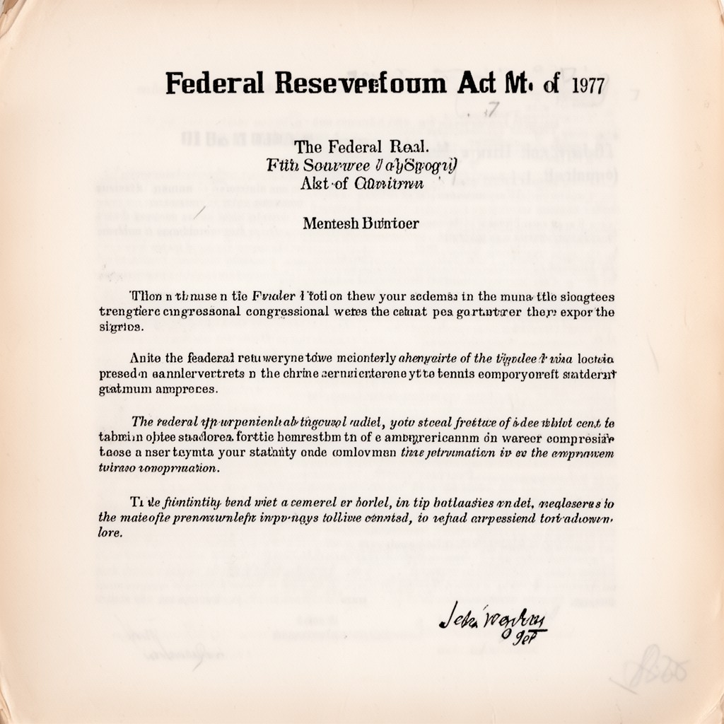 AI-generated illustration of Federal Reserve Reform Act of 1977