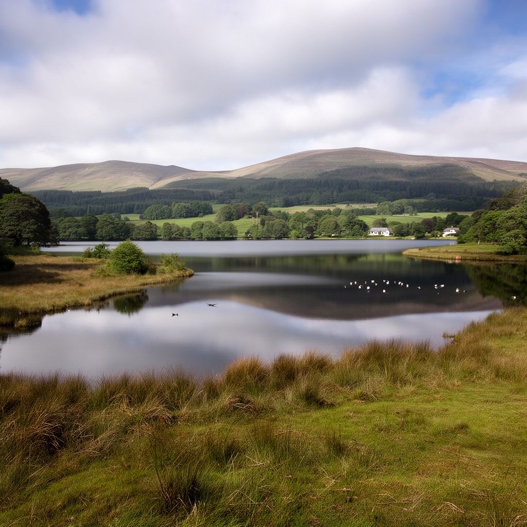 AI-generated illustration of Llyn Tegid