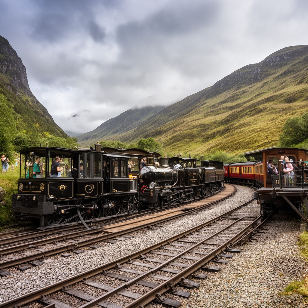 AI-generated illustration of Ffestiniog Railway