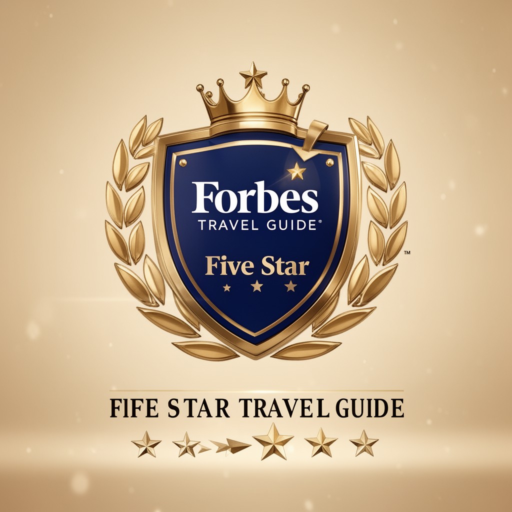 AI-generated illustration of Forbes Travel Guide Five-Star ratings