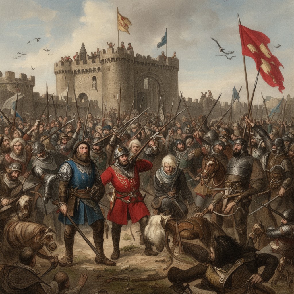 AI-generated illustration of Second Barons' War