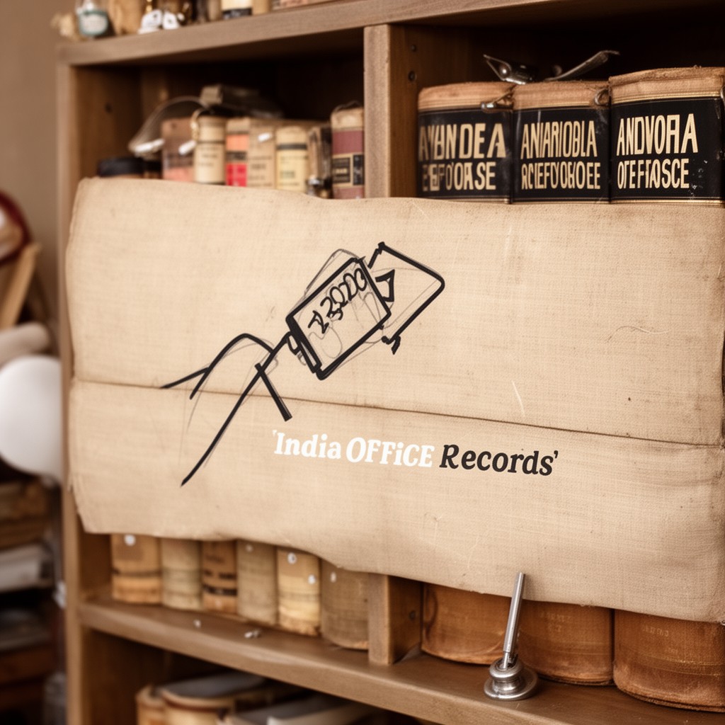 AI-generated illustration of India Office Records