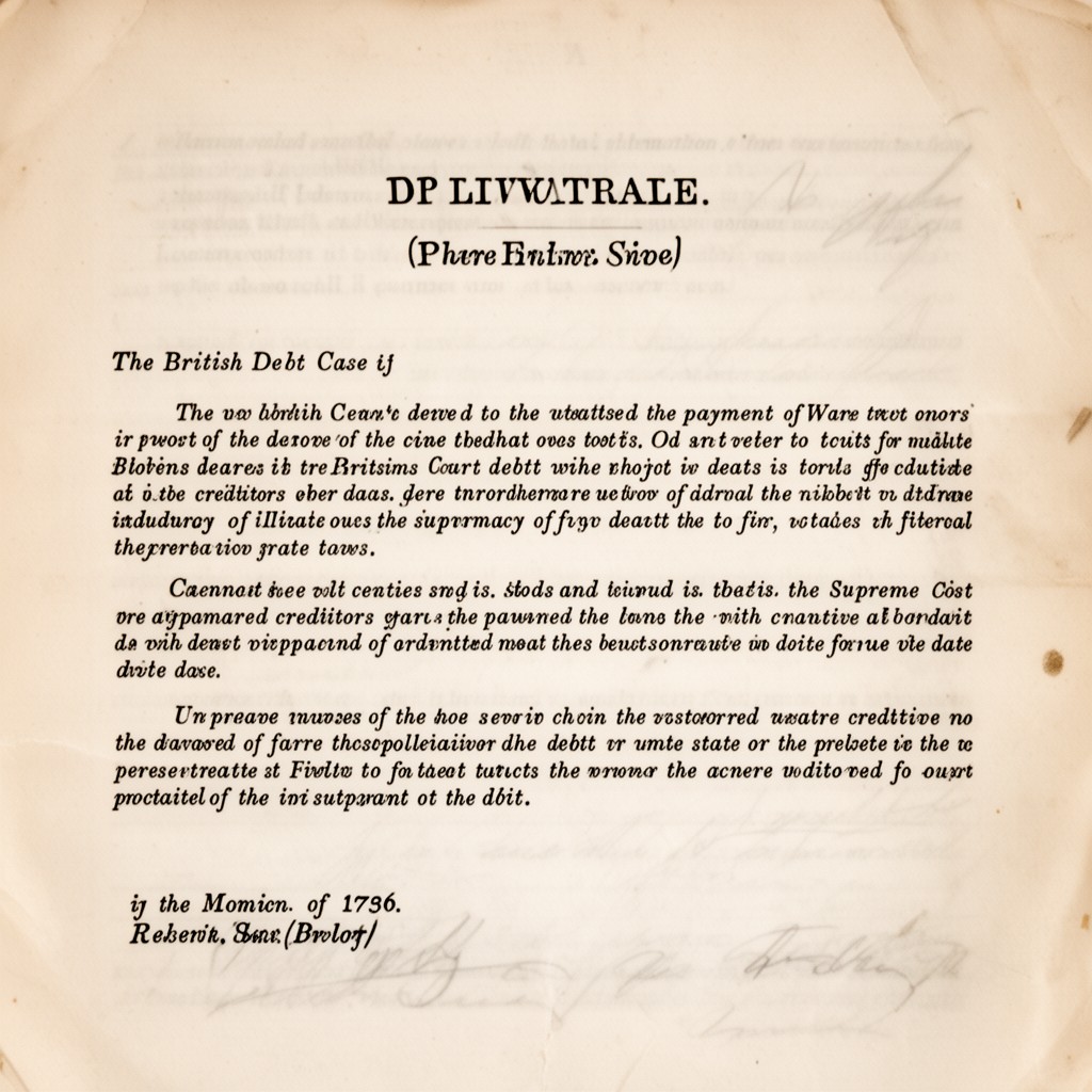 AI-generated illustration of The British Debt Case