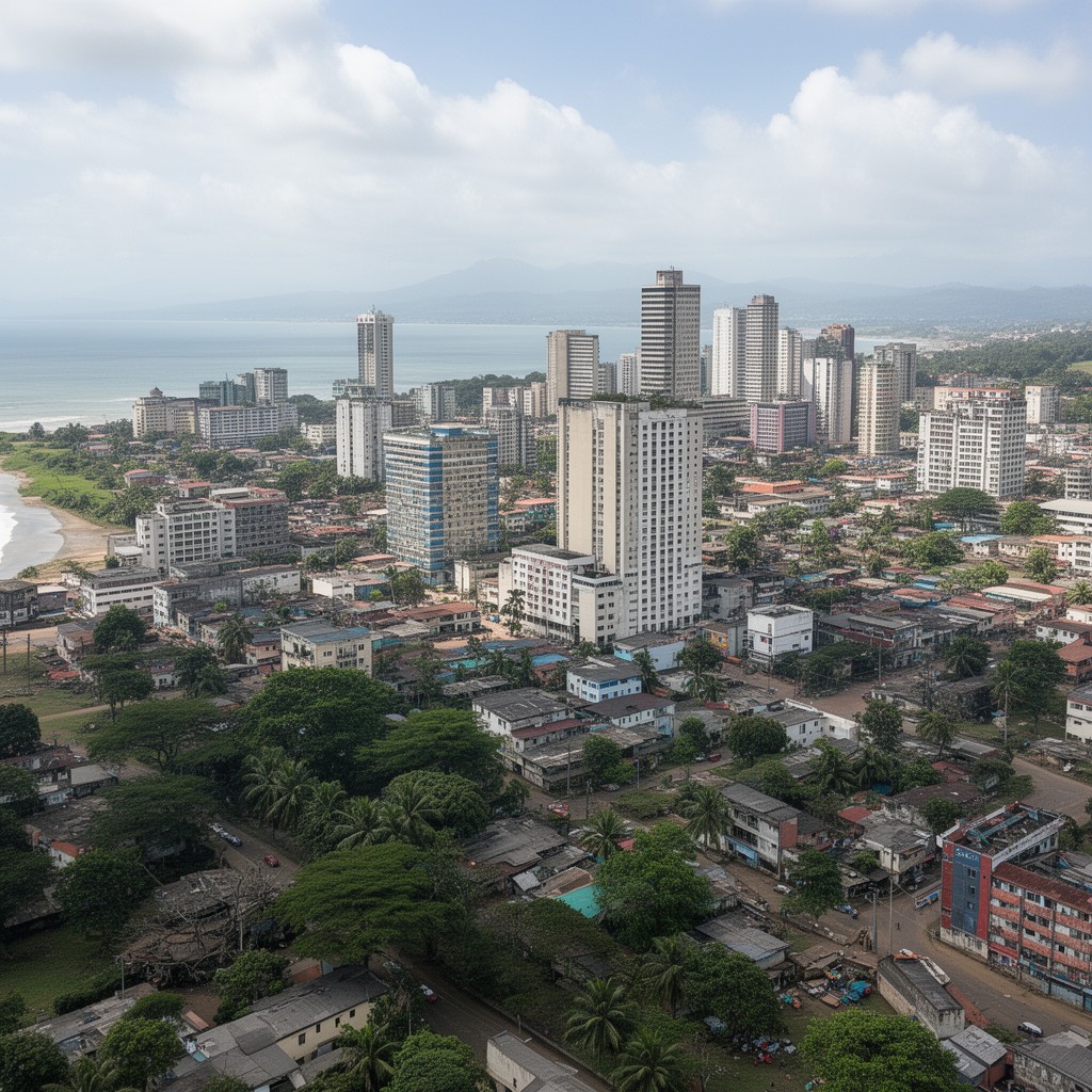 AI-generated illustration of Libreville