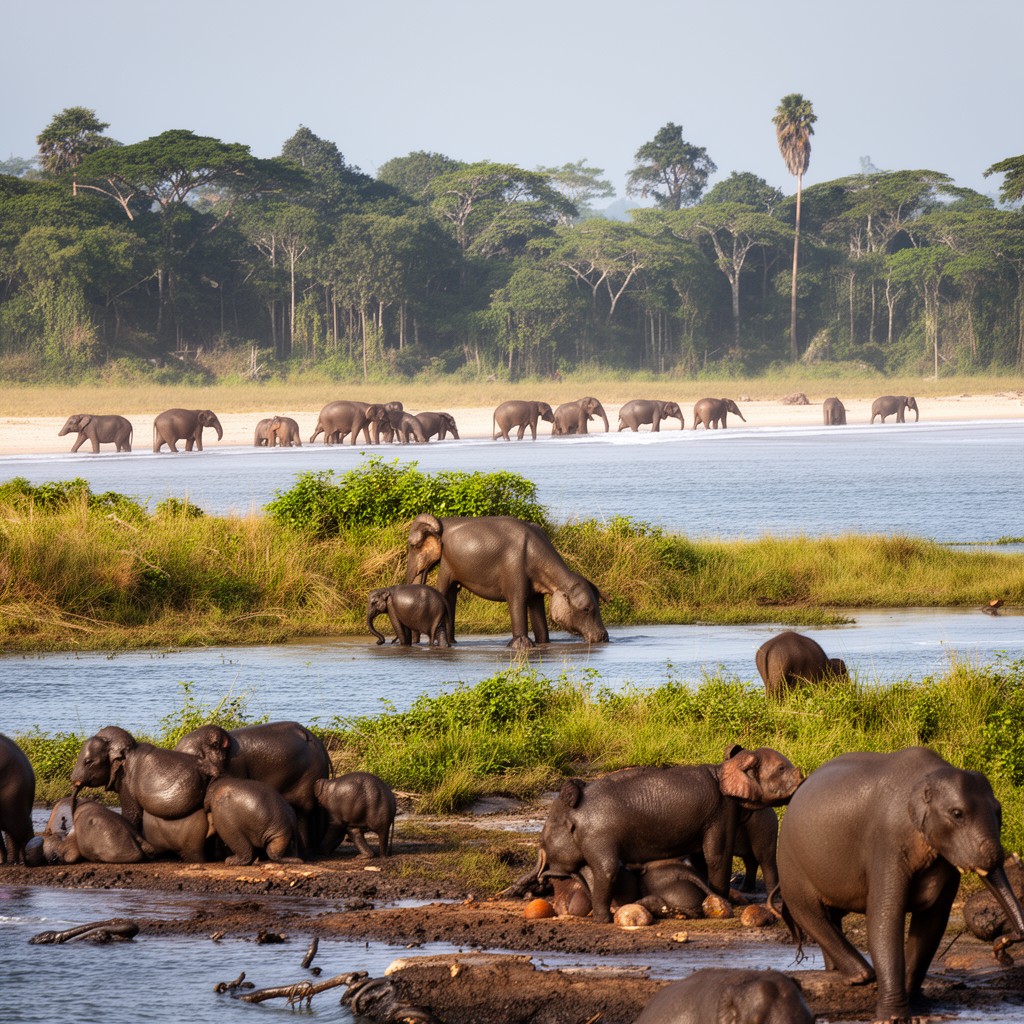 AI-generated illustration of Loango National Park
