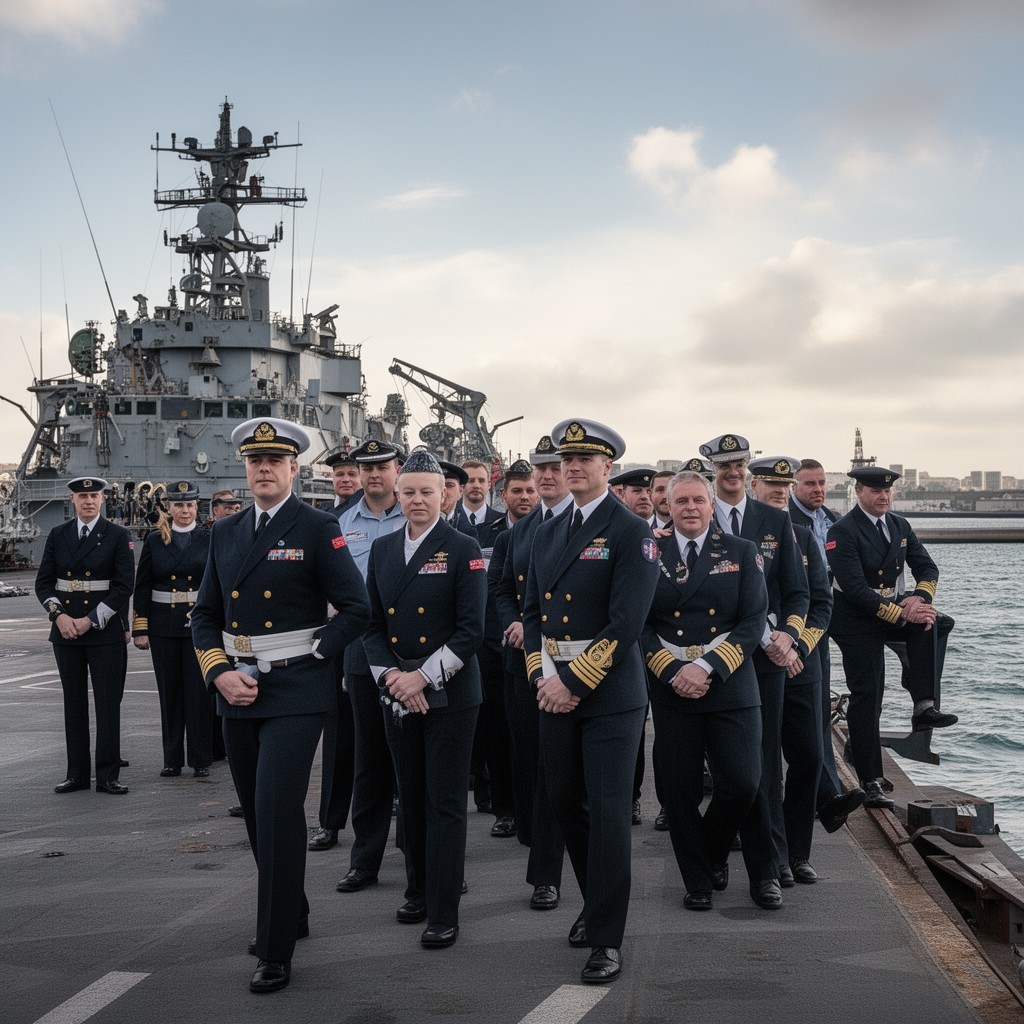 AI-generated illustration of Royal Navy ratings