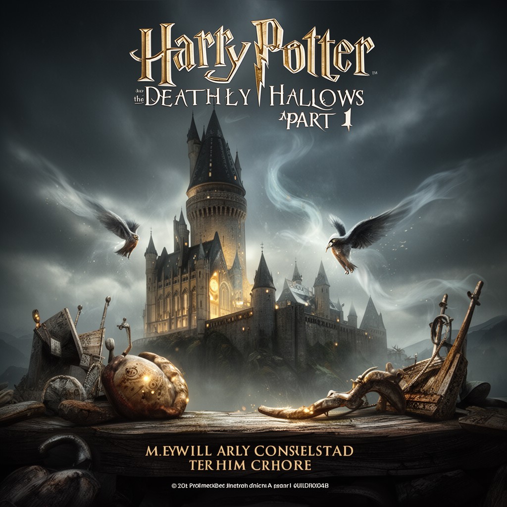 AI-generated illustration of Harry Potter and the Deathly Hallows – Part 1
