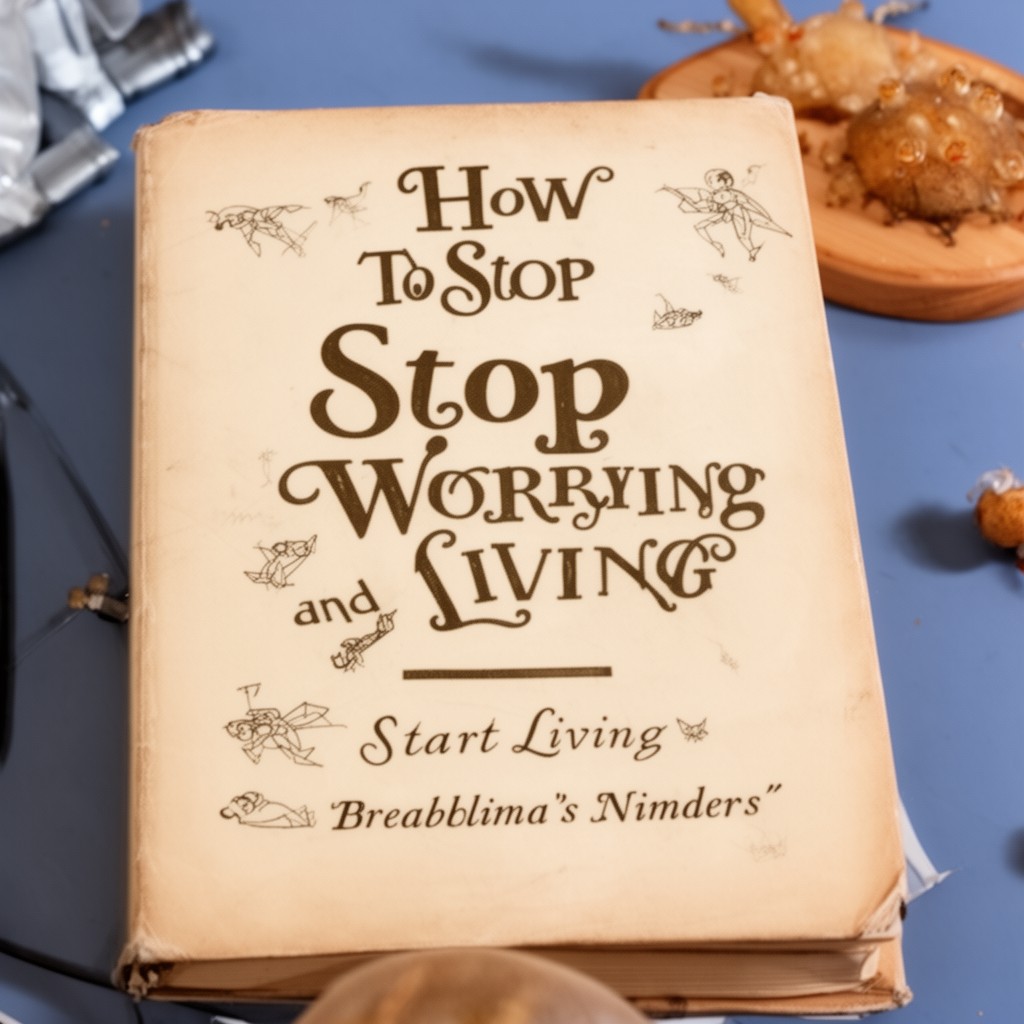 AI-generated illustration of How to Stop Worrying and Start Living