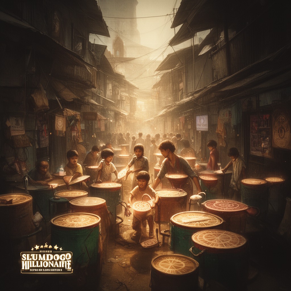 AI-generated illustration of Slumdog Millionaire