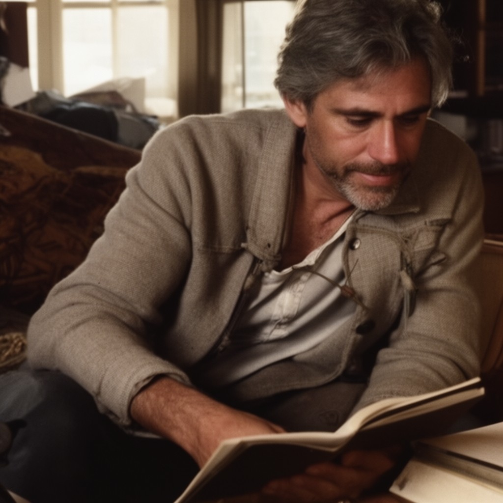 AI-generated illustration of Michael Ondaatje