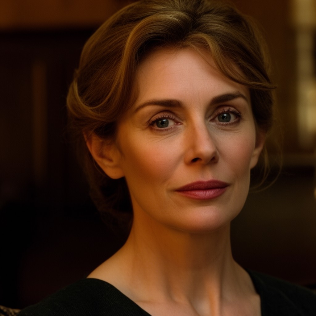 AI-generated illustration of Kristin Scott Thomas as Katherine Clifton