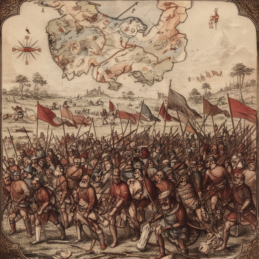 AI-generated illustration of Polish–Lithuanian intervention