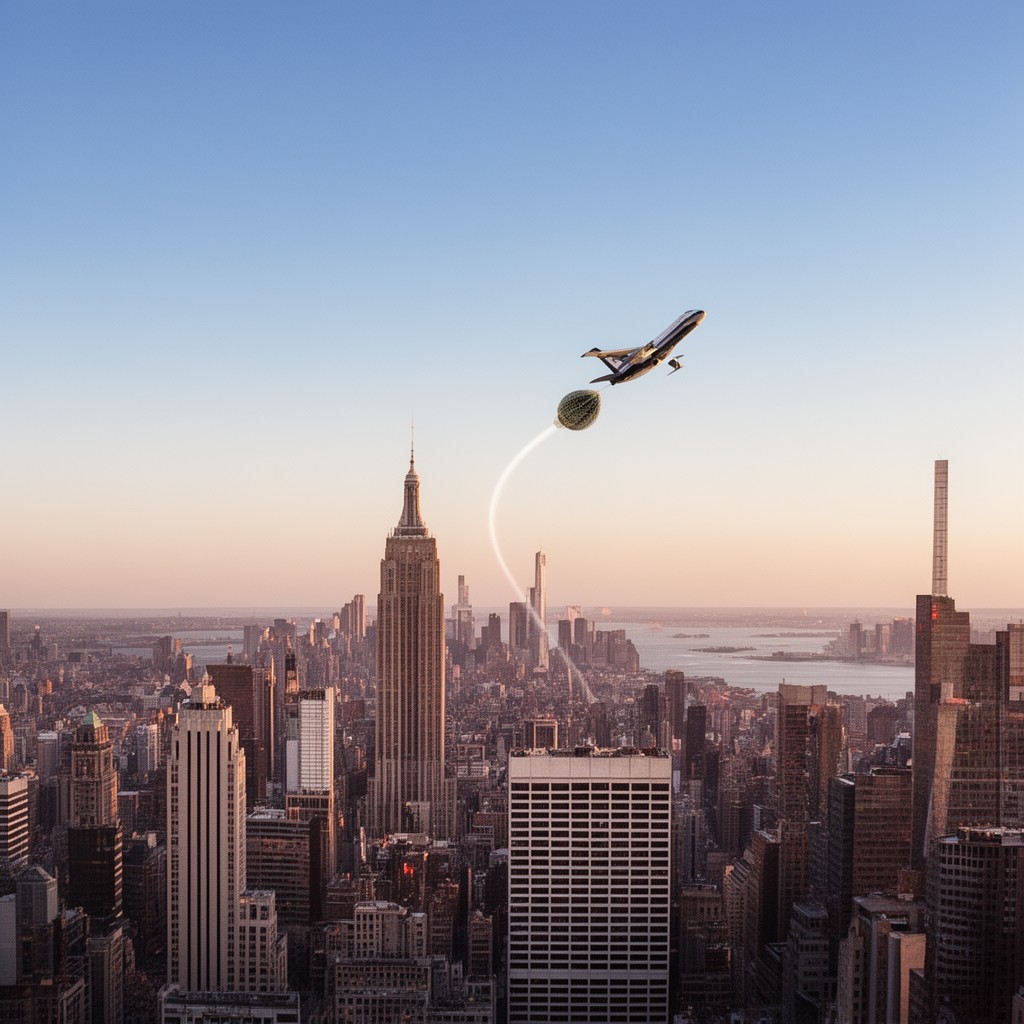 AI-generated illustration of New York–Paris