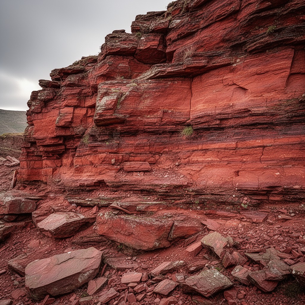 AI-generated illustration of Old Red Sandstone