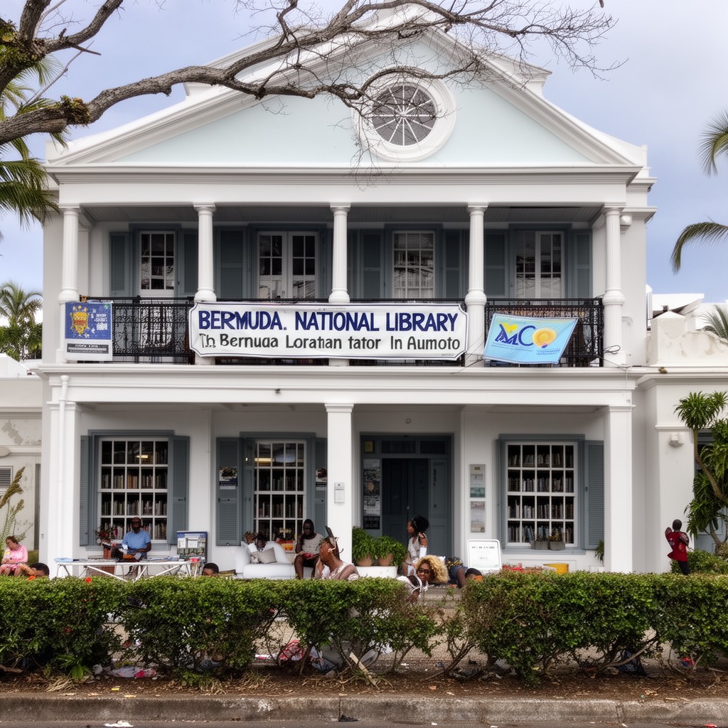 AI-generated illustration of Bermuda National Library