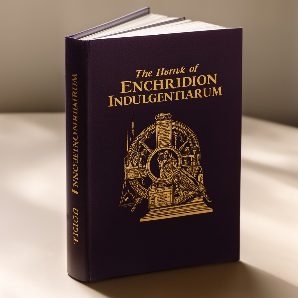 AI-generated illustration of Enchiridion Indulgentiarum (Handbook of Indulgences)