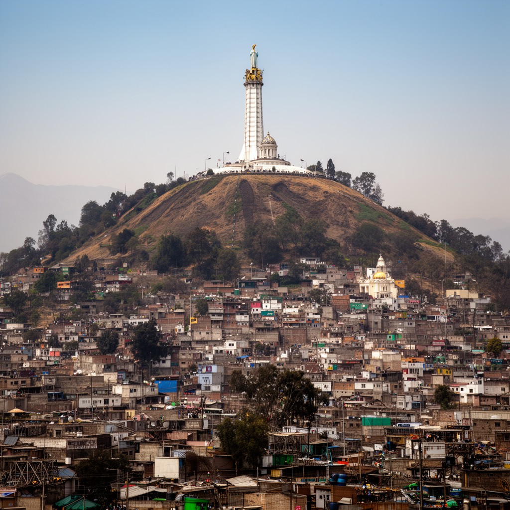 AI-generated illustration of Tepeyac Hill