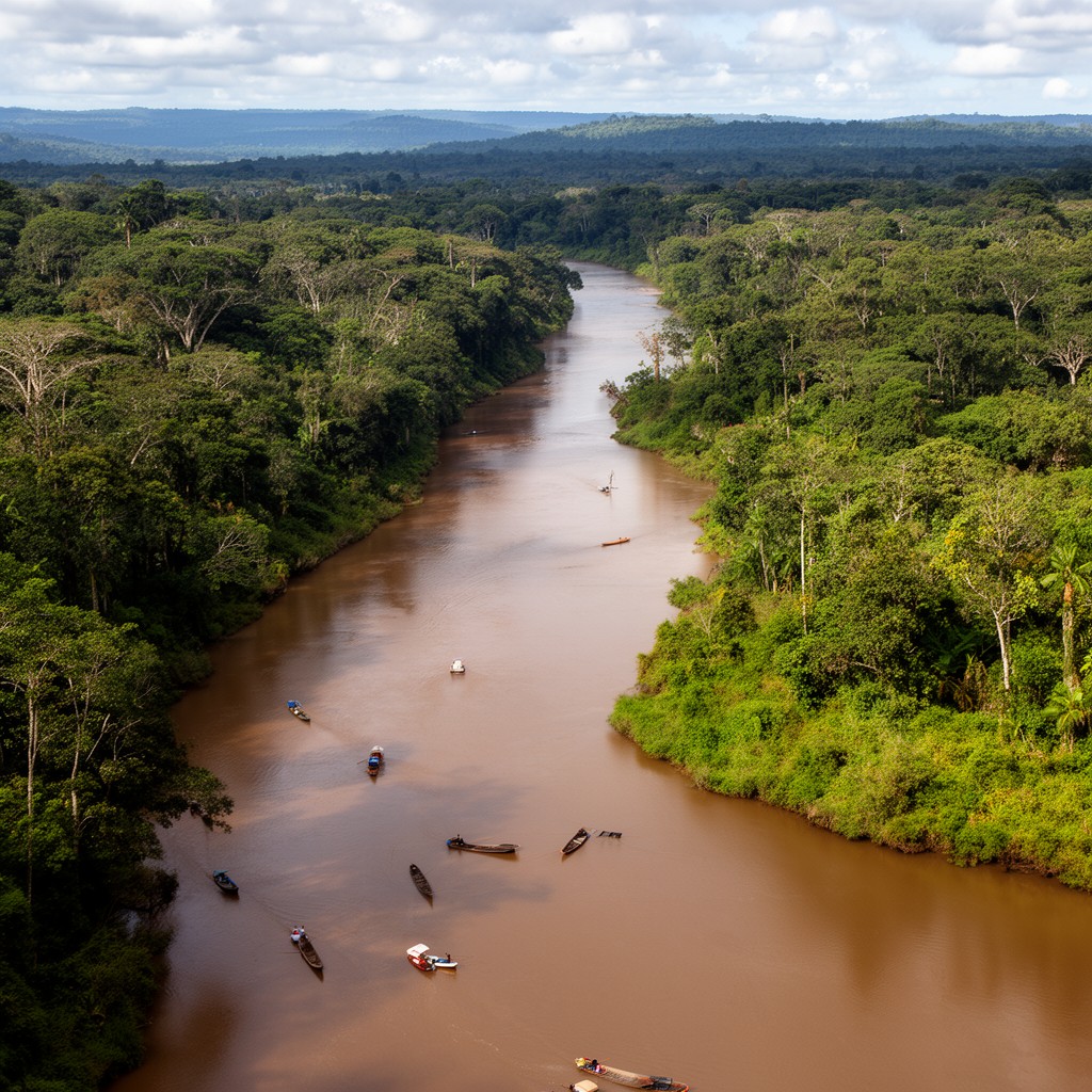 AI-generated illustration of Ogooué River