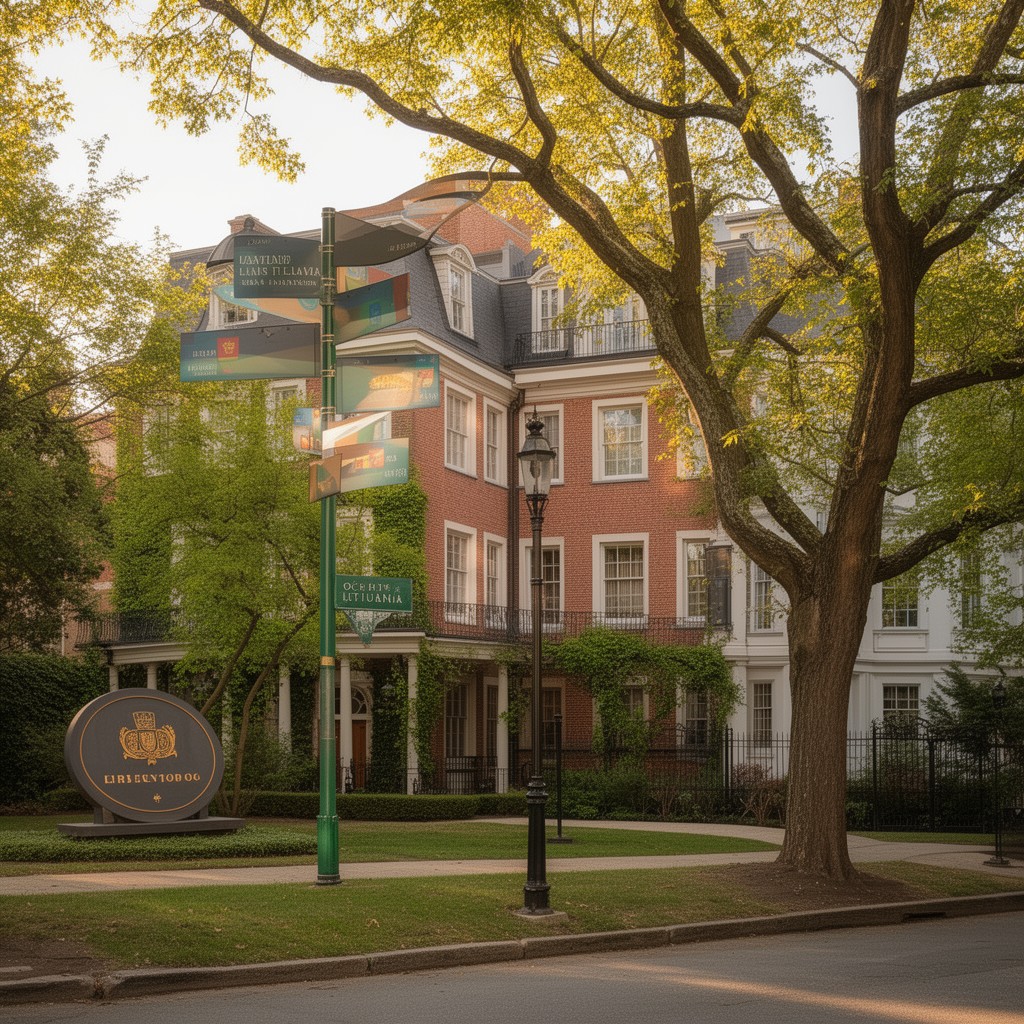 AI-generated illustration of Embassy of Lithuania in Washington, D.C.