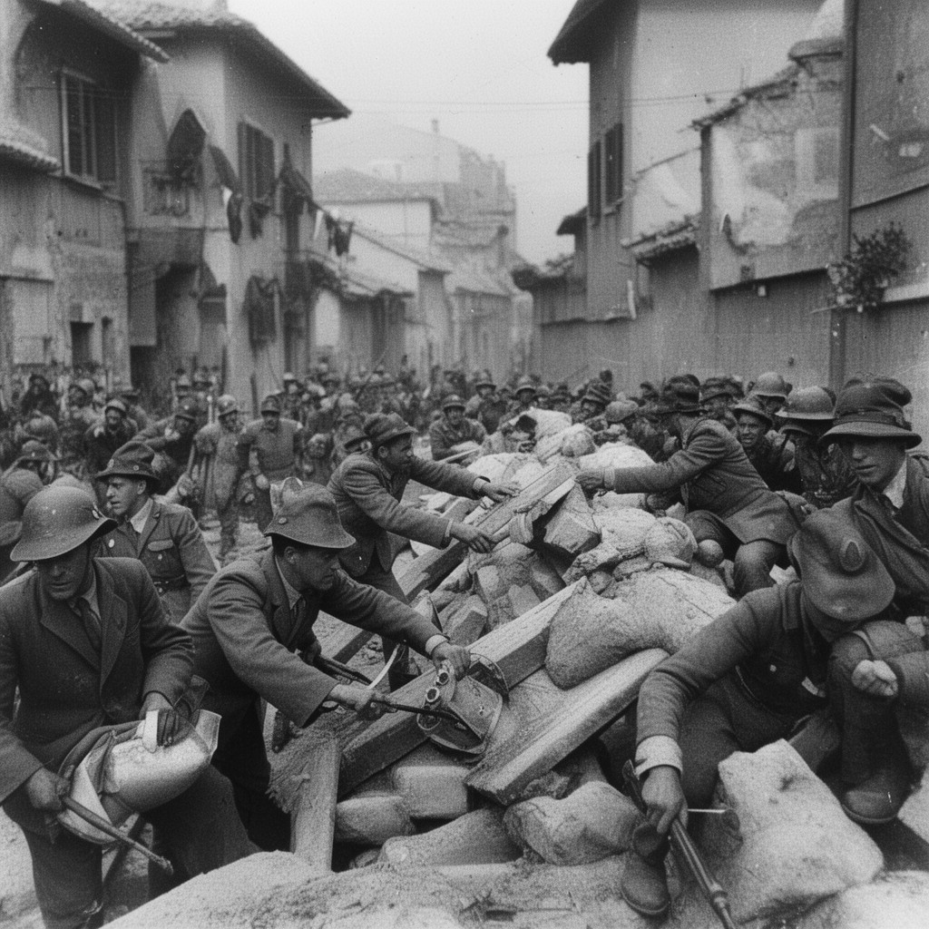 AI-generated illustration of Italian Civil War