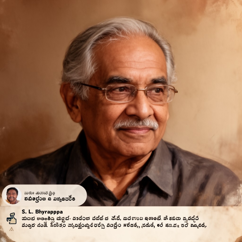 AI-generated illustration of S. L. Bhyrappa