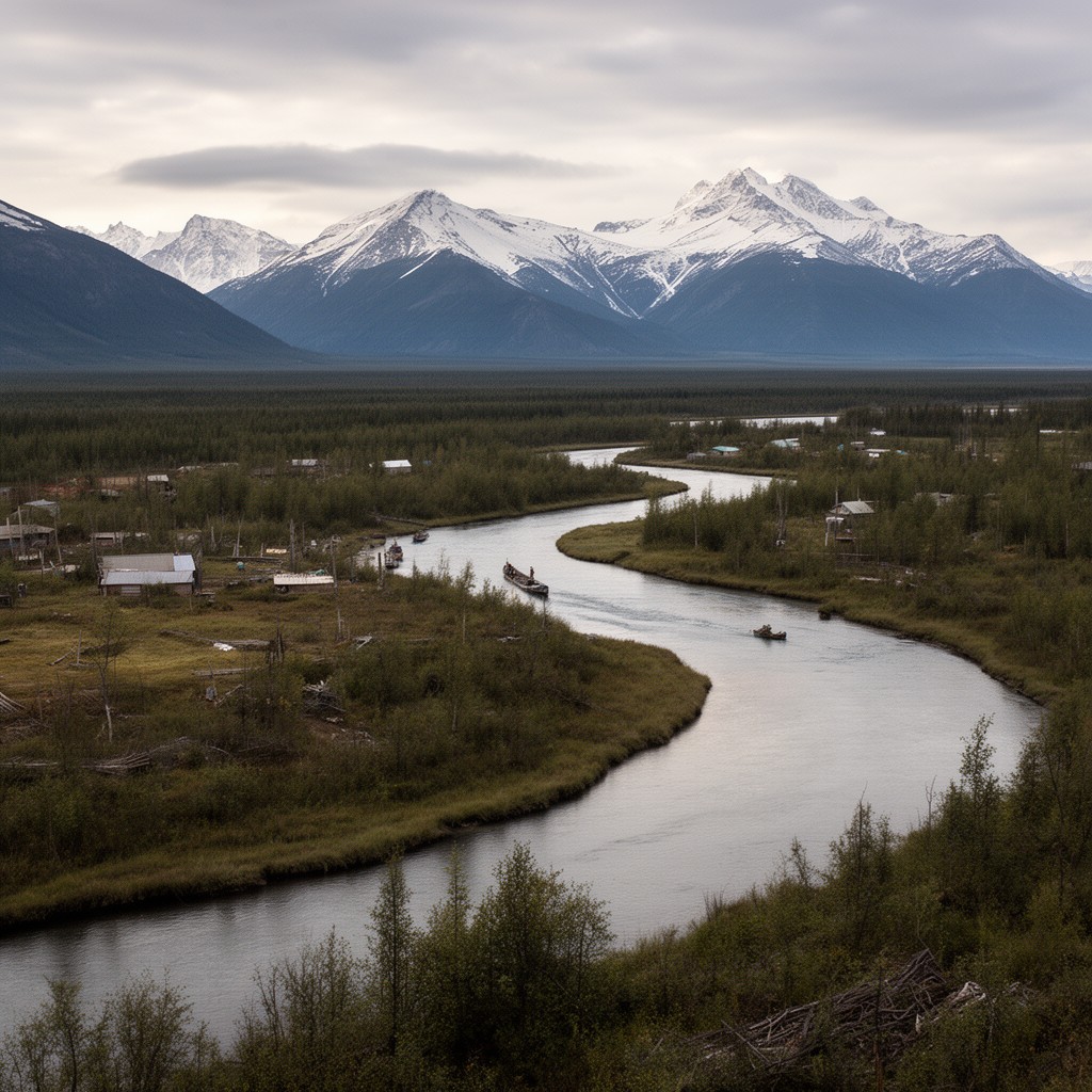 AI-generated illustration of Kuskokwim River