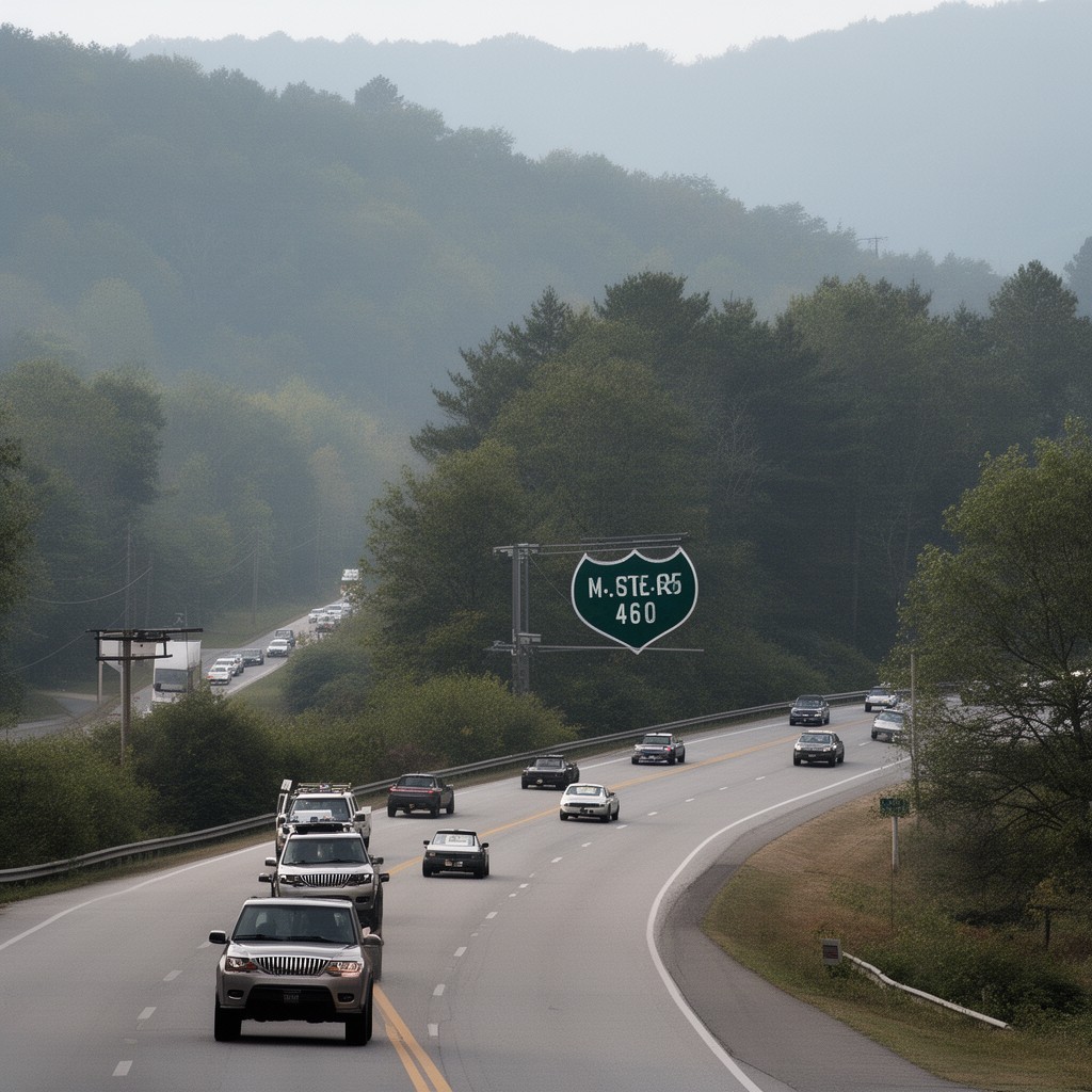 AI-generated illustration of U.S. Route 460