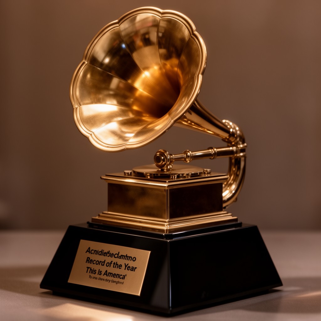 AI-generated illustration of Grammy Award for Record of the Year for "This Is America"