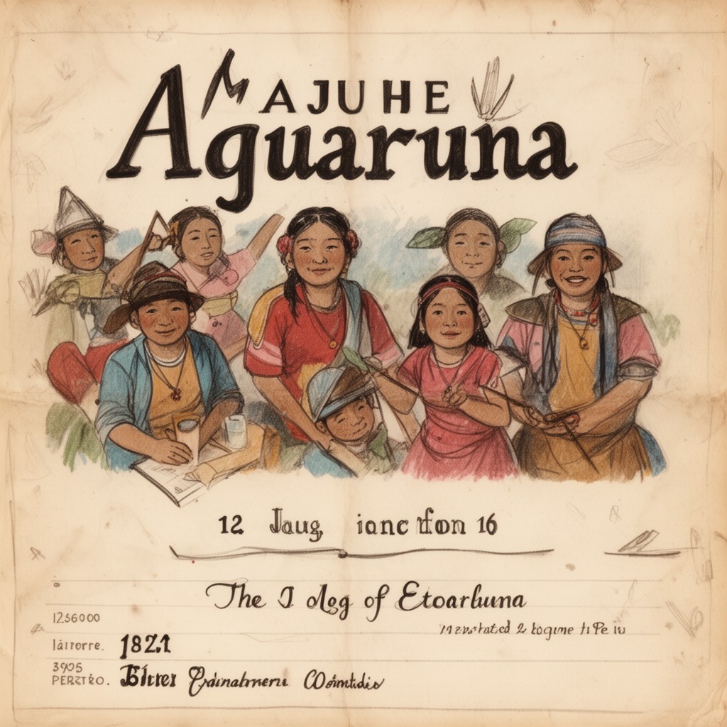 AI-generated illustration of Aguaruna language