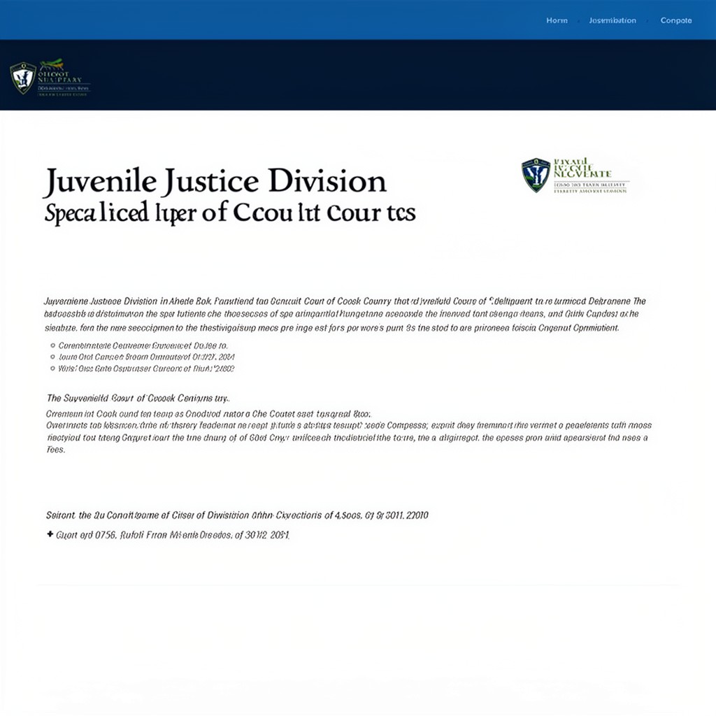 AI-generated illustration of Juvenile Justice Division