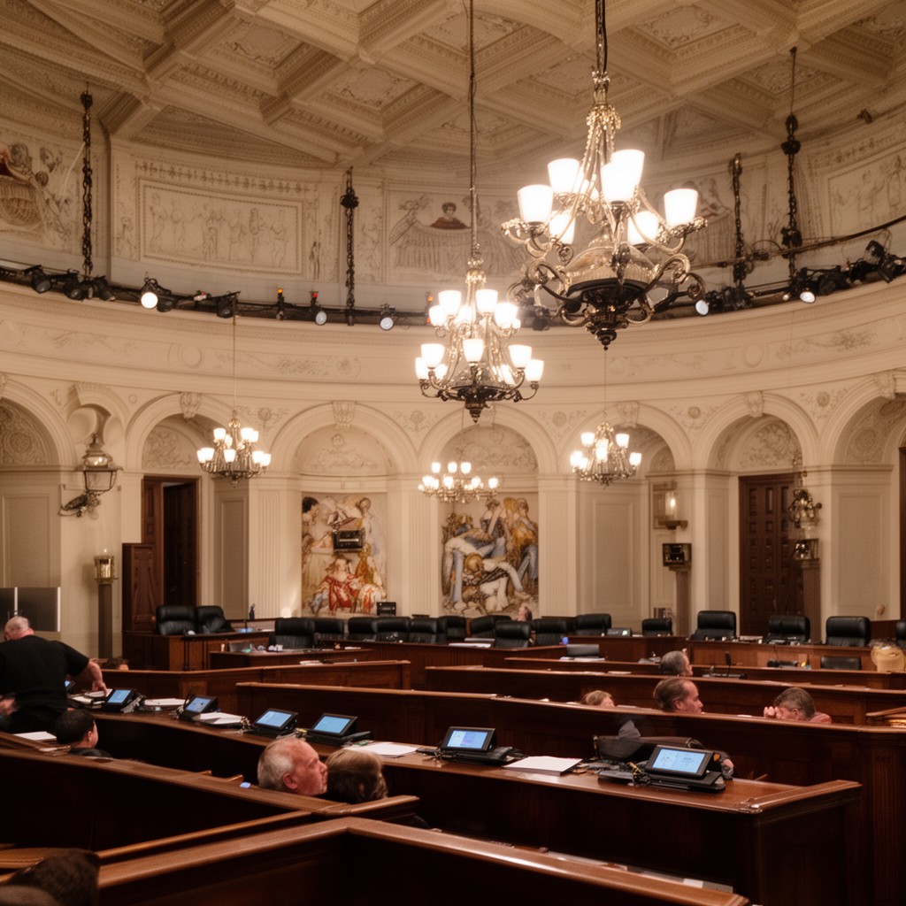 AI-generated illustration of Illinois General Assembly