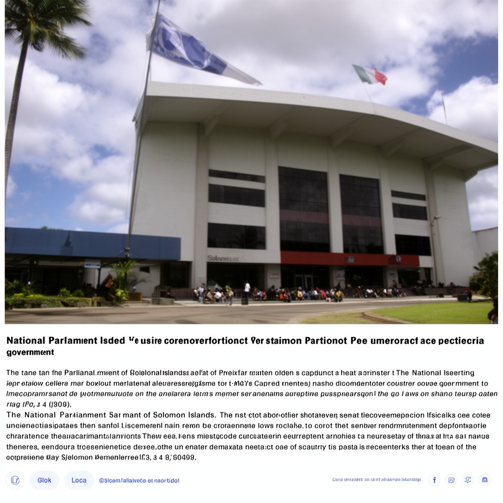 AI-generated illustration of National Parliament of Solomon Islands