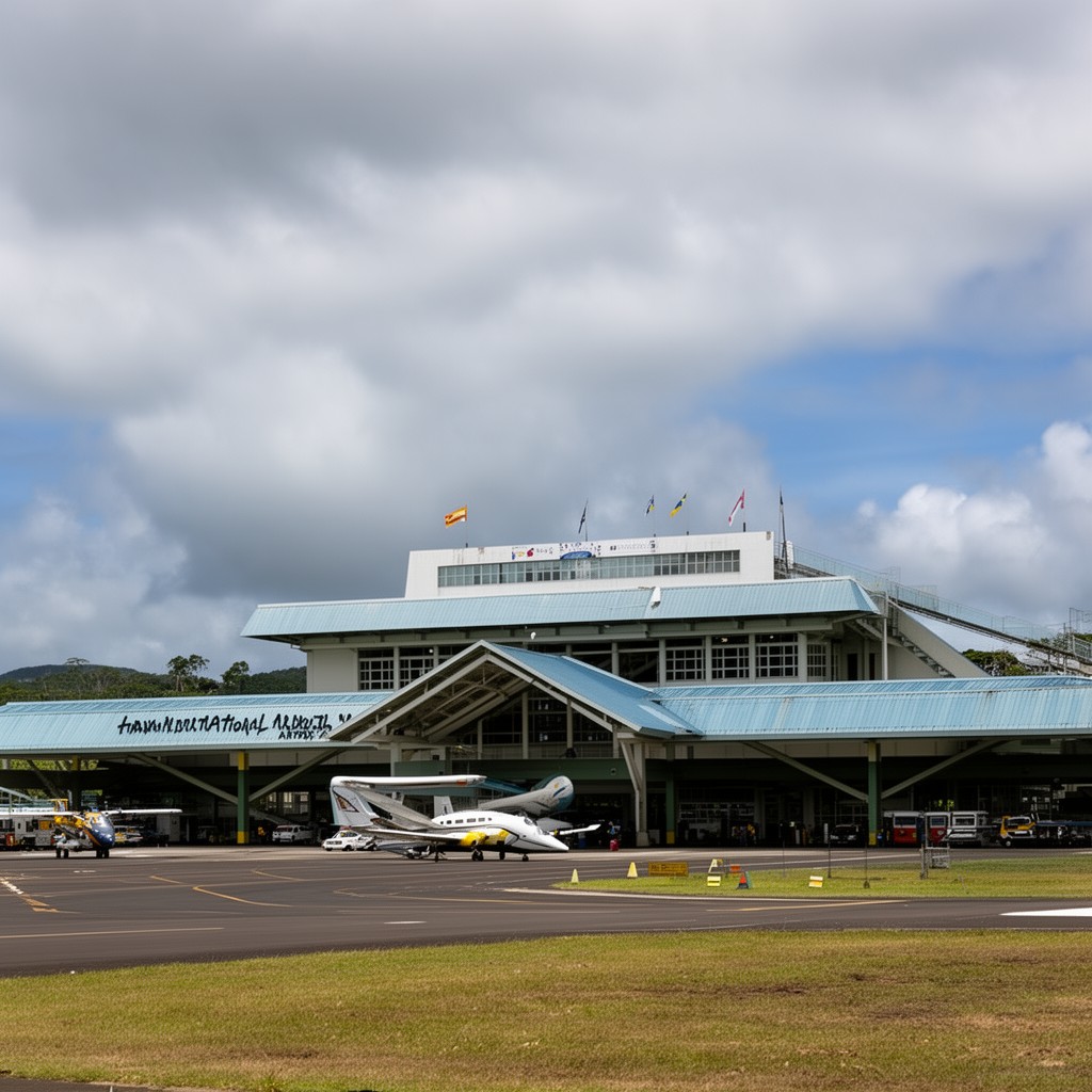 AI-generated illustration of Honiara International Airport