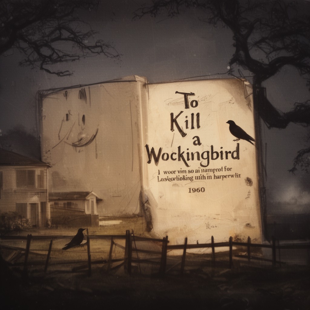 AI-generated illustration of To Kill a Mockingbird